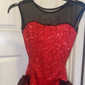 LC-AS blk/red sequin jazz outfit